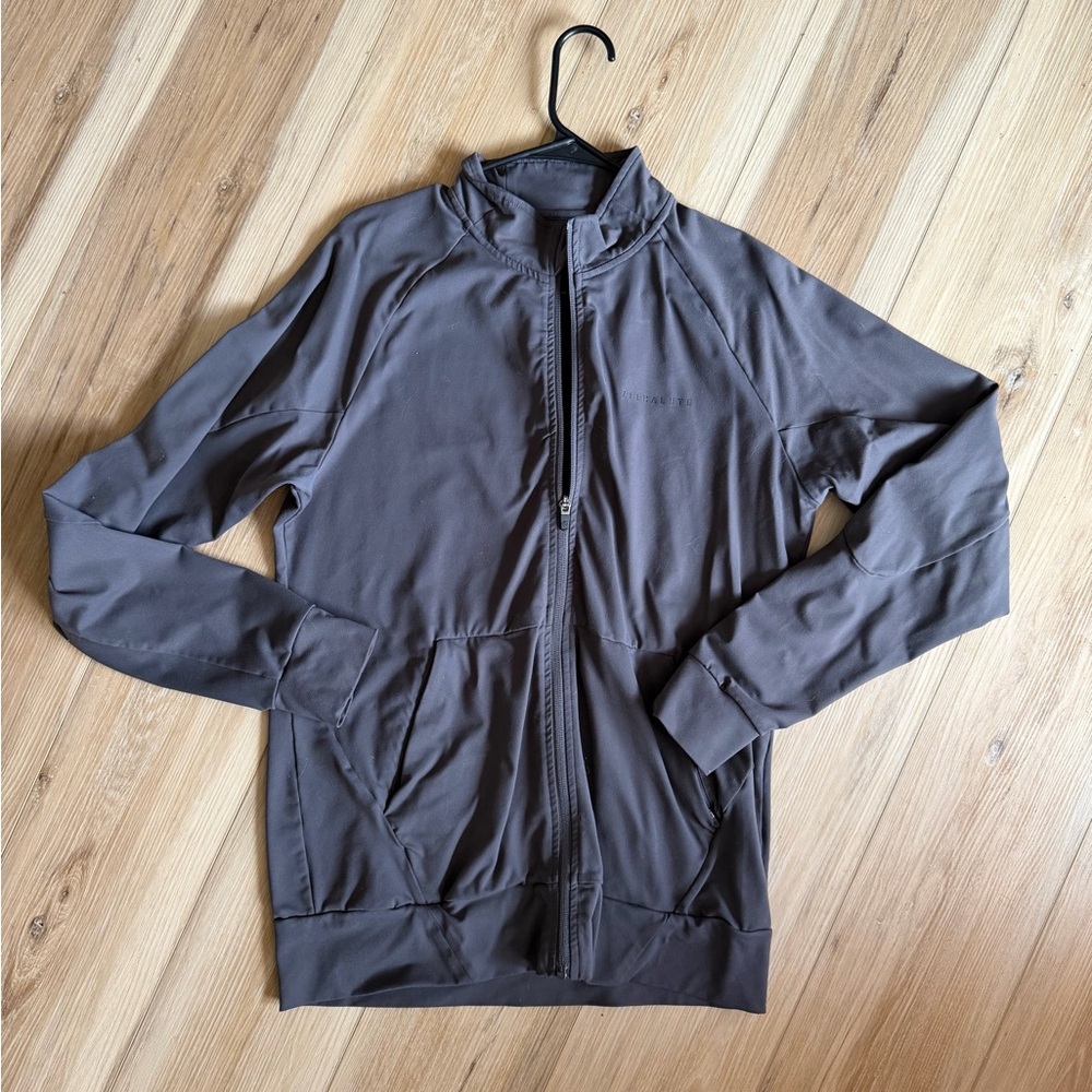 Alphalete Men's Charcoal Lightweight Full-Zip Jacket